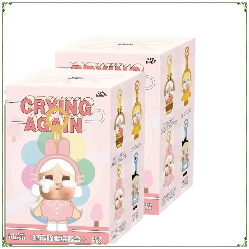 Unlock the Mystery with Genuine Crybaby Crying Again Series Blind Box Vinyl Face Doll Keychains - Hilarious Plush Surprises Await!