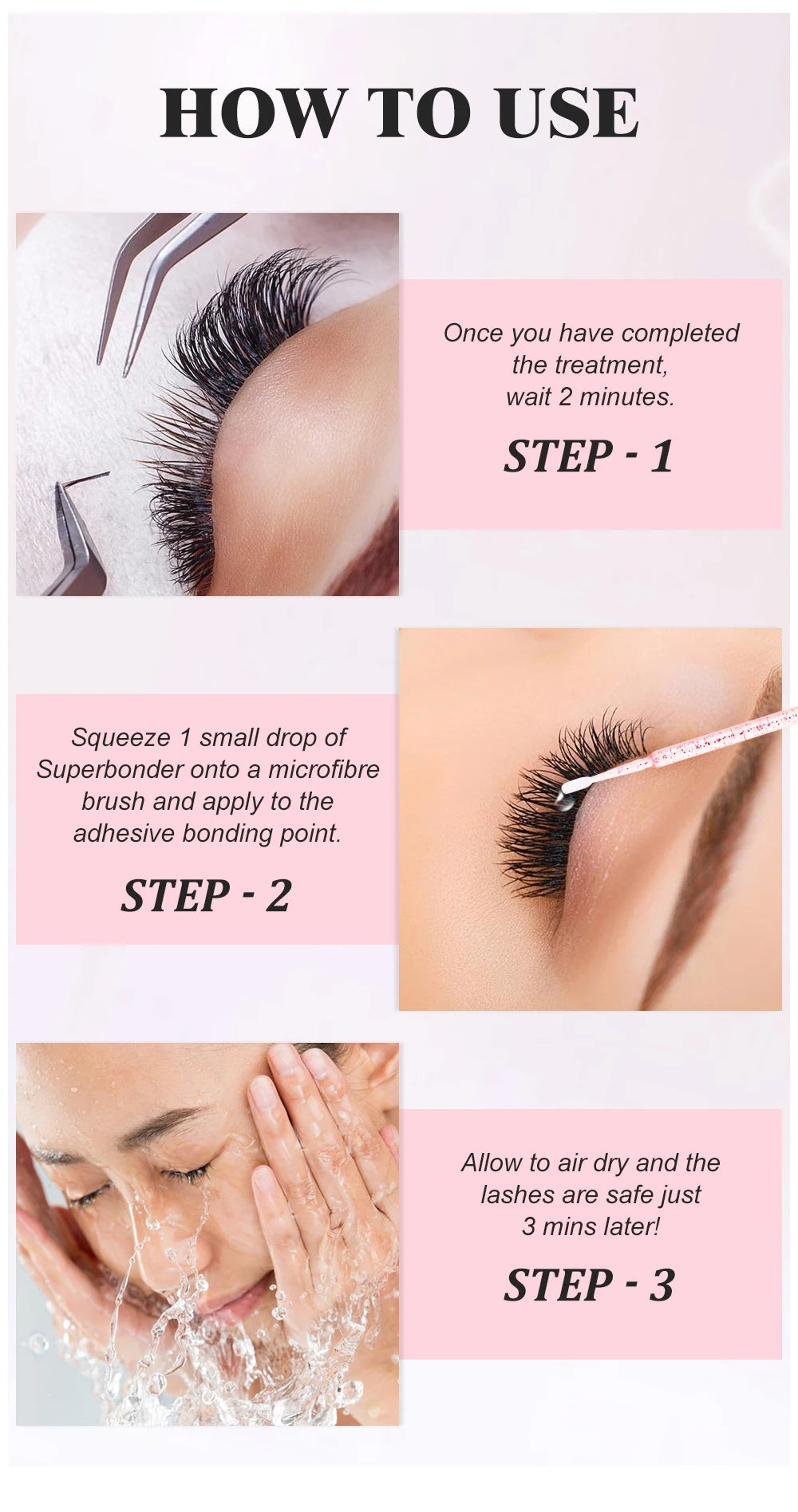 NATUHANA Lashes Super Bonder For Eyelash Extension Quick Drying Long Last Grafting Eyelash Glue EyelashesAdhesive Suppliers