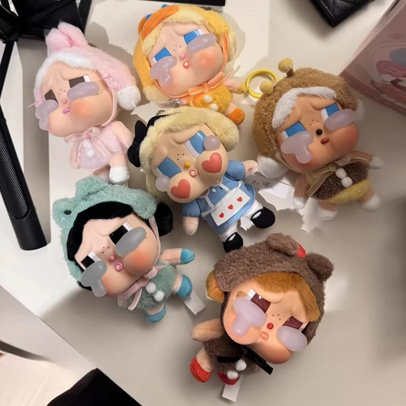 Unlock the Mystery with Genuine Crybaby Crying Again Series Blind Box Vinyl Face Doll Keychains - Hilarious Plush Surprises Await!