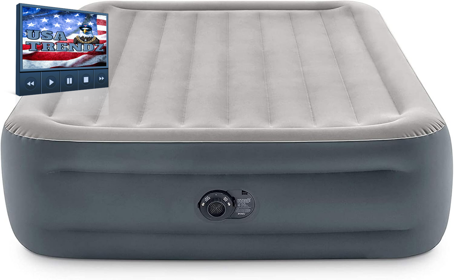 Experience Ultimate Comfort with the 64125ED Dura-Beam Essential Rest Queen Air Mattress – Built-In Electric Pump & 600Lb Capacity for Indoor & Outdoor Adventure