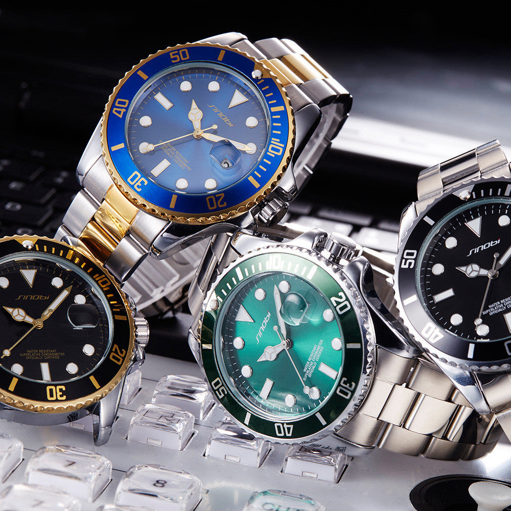 Sinobi Model Diver Watch – Submariner Homage, 43.5 mm Stainless Steel Quartz