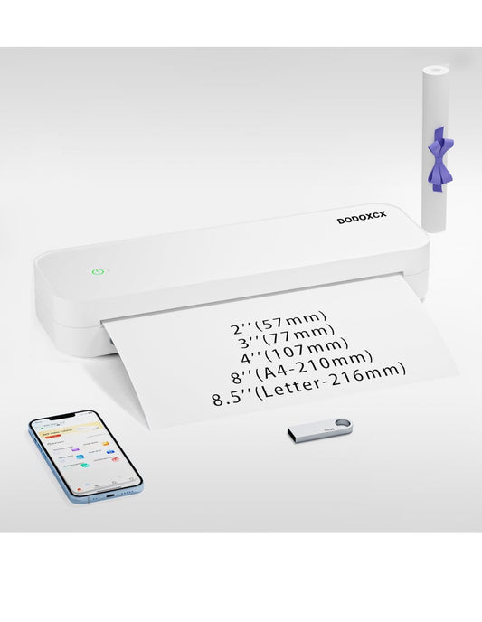 Portable Printers Wireless for Travel,Portable-Thermal-Wireless-Bluetooth-Inkless-Printer,Support 8.5" X 11" US Letter&Legal A4&A5 Thermal Paper,Compatible with Android,iOS Phone&Laptop for Car Home
