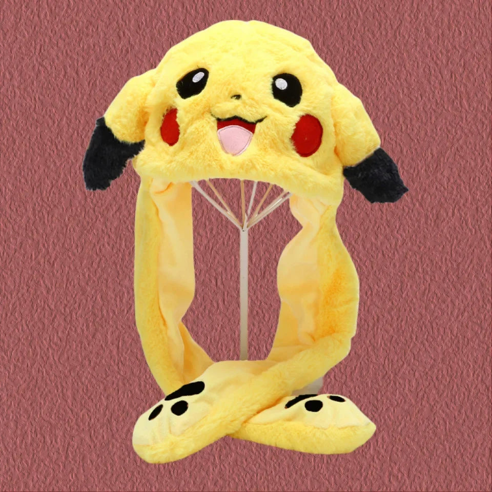 Cartoon Glowing Hat Cute Popular Cartoon Character, Plush Bunny Hat Cute Pet Bunny Ears Will Move Headband Universal Gift New