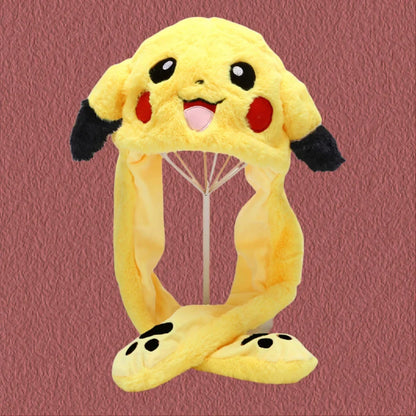 Cartoon Glowing Hat Cute Popular Cartoon Character, Plush Bunny Hat Cute Pet Bunny Ears Will Move Headband Universal Gift New