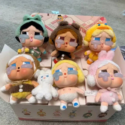 Unlock the Mystery with Genuine Crybaby Crying Again Series Blind Box Vinyl Face Doll Keychains - Hilarious Plush Surprises Await!